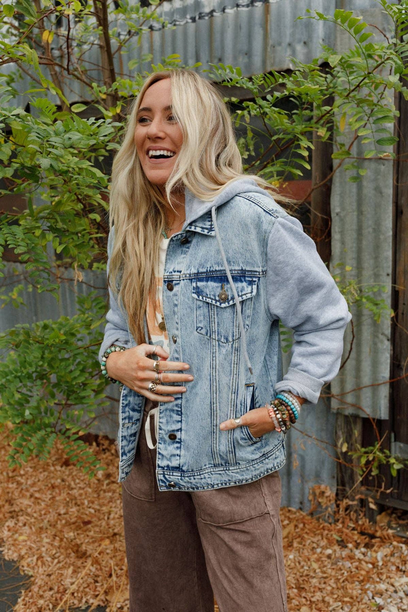 Blue Light Wash Denim Jacket - Giani main image 0