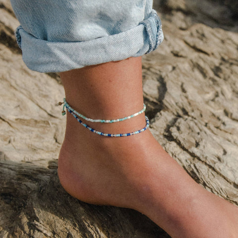 Alila Dainty Beaded Anklet, Beach Jewelry, Summer Jewelry