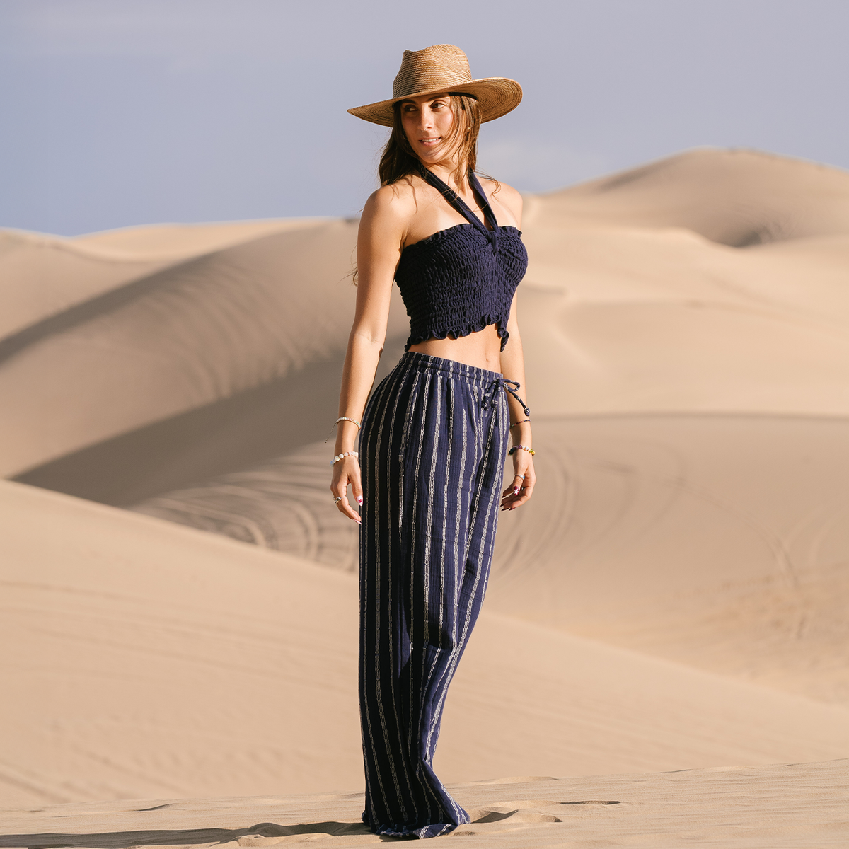 Navy Sailor Stripe Cabana Pants