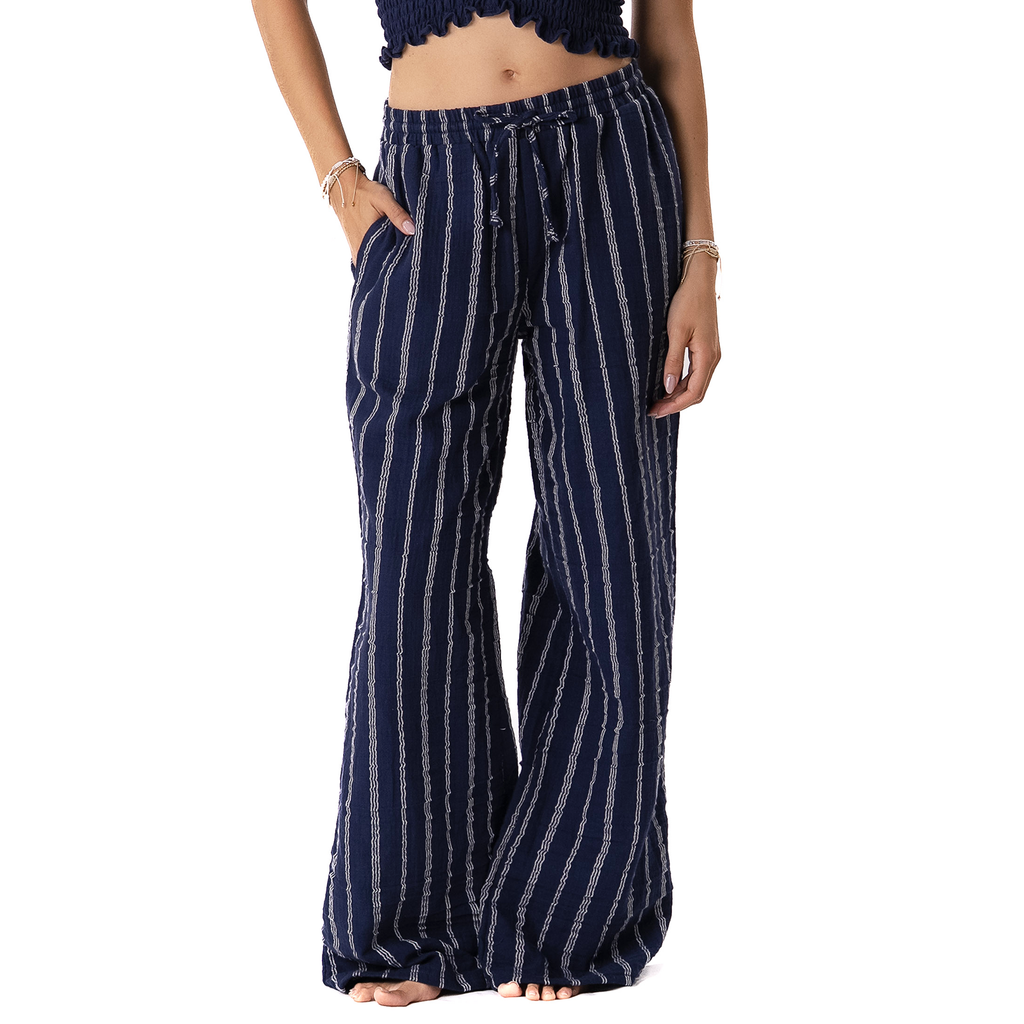 Navy Sailor Stripe Cabana Pants