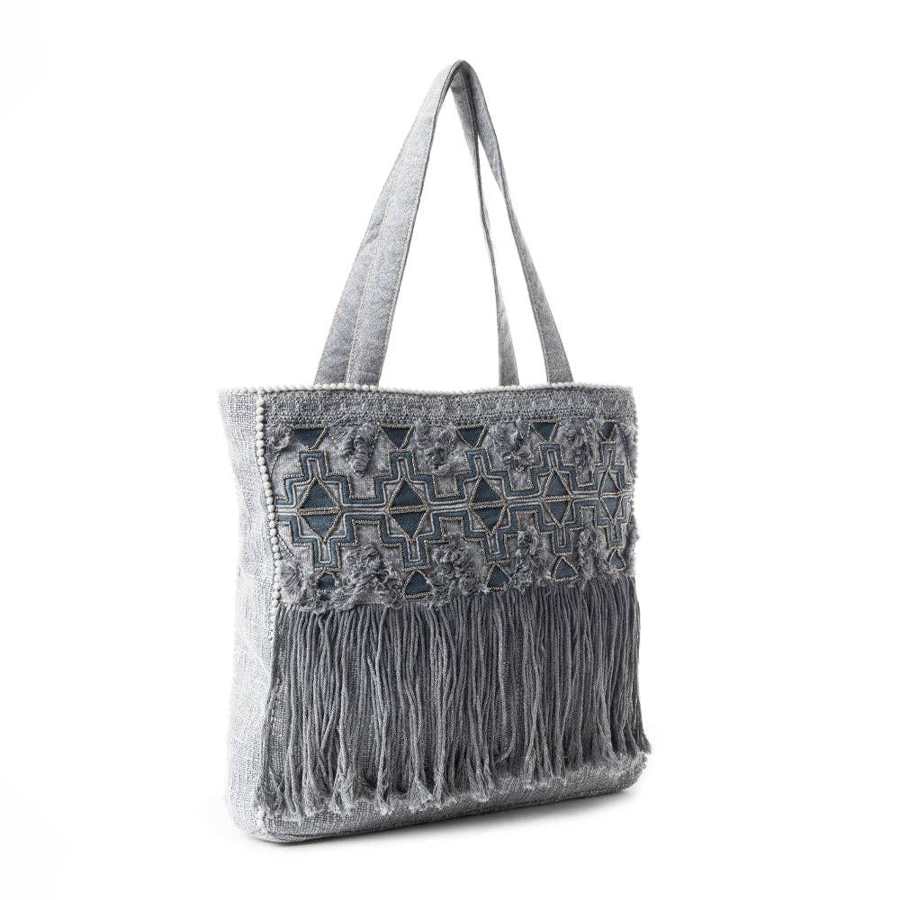 Smoky Mountain Fringe Tote Bag