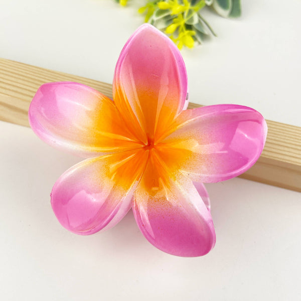 Colorful plumeria hair Clip