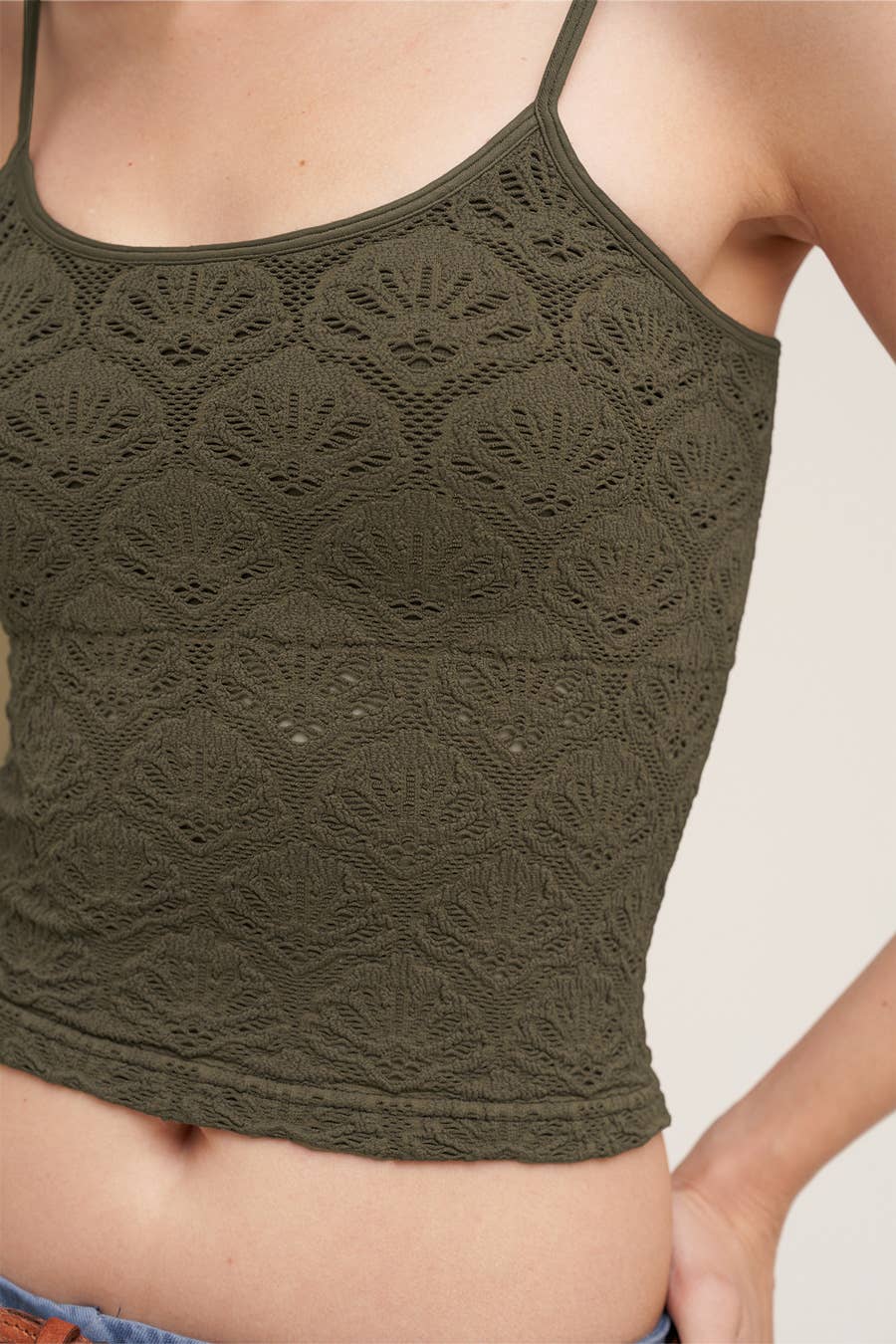 NS8473 - Floral Textured Lace Cami
