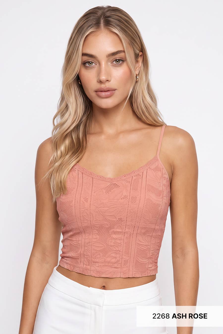 NS8384 - Double Lace Trim Cami