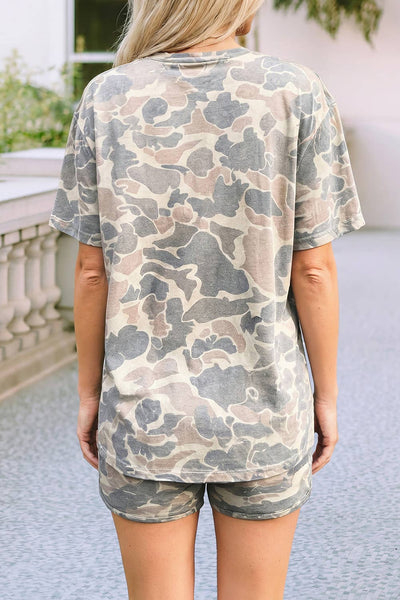 LDC High Waist Camouflage Short Set| S-4X