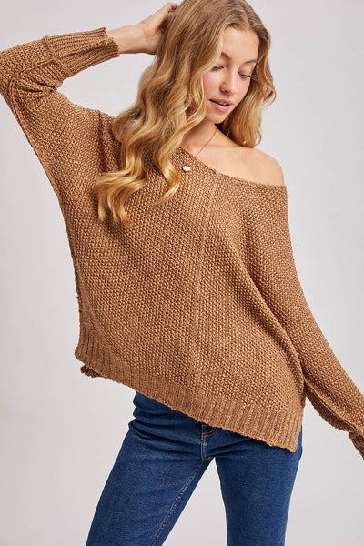 REVERSE SEAM LOOSE FIT SWEATER