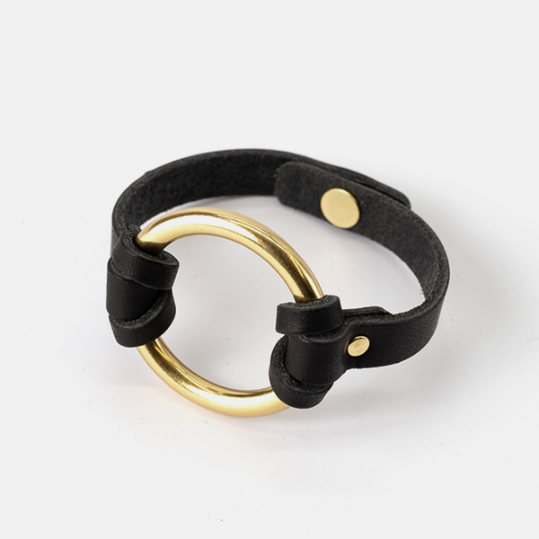 RANGE LTHR Equestrian-Inspired Chinati O-Ring Leather Bracelet