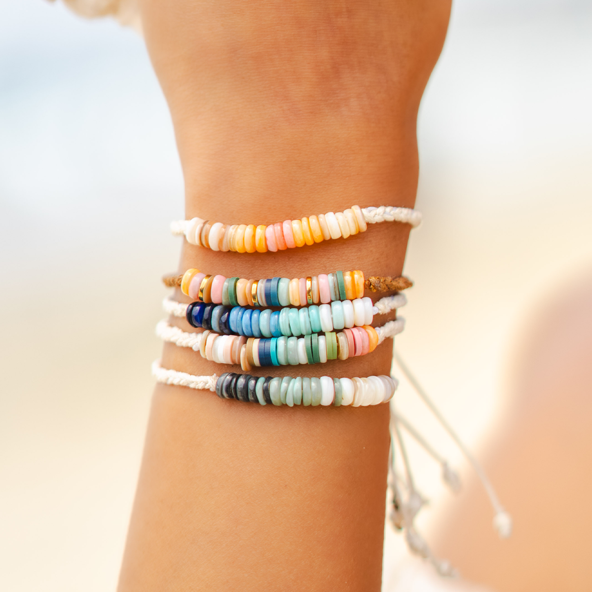 Braided Puka Shell Bracelets