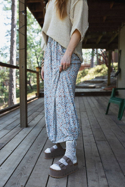 Retro Bloom Socks - Ivory