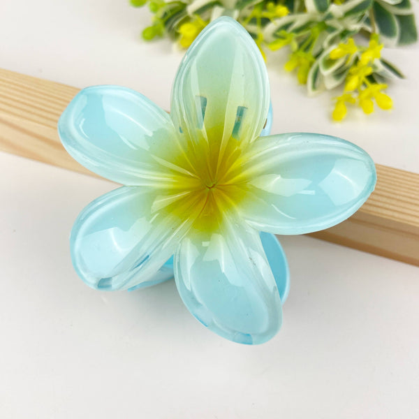 Colorful plumeria hair Clip