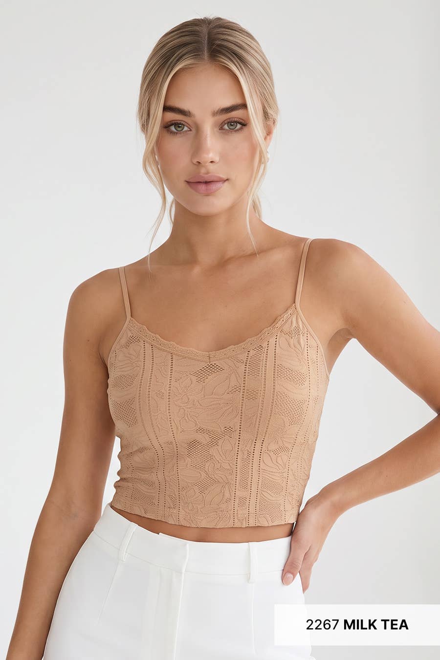 NS8384 - Double Lace Trim Cami