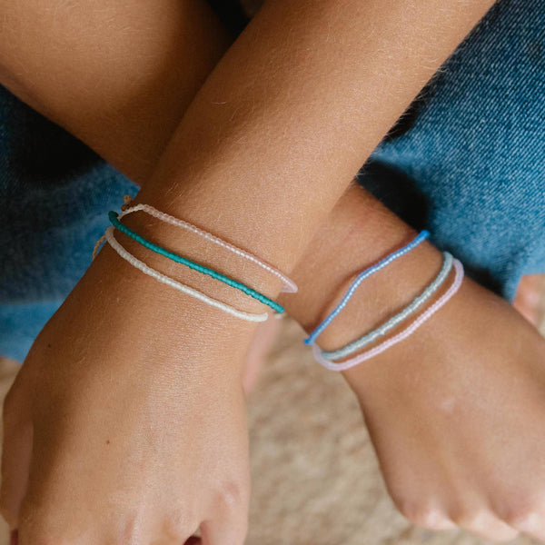 Ka'anapali Frosted Glass Beaded Bracelet by Pineapple Island