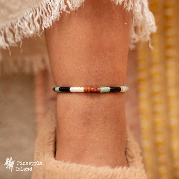 Hamoa Beach Beaded Anklet, Surf Jewelry by Pineapple Island