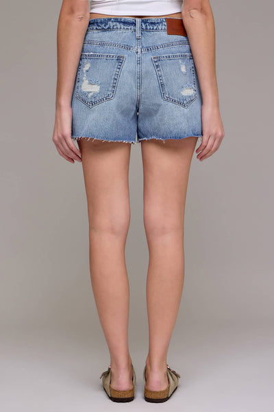 Medium Light Distressed High Rise Short