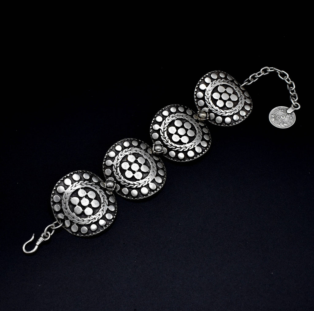 Handmade Pewter  Dot Bracelet - 2664