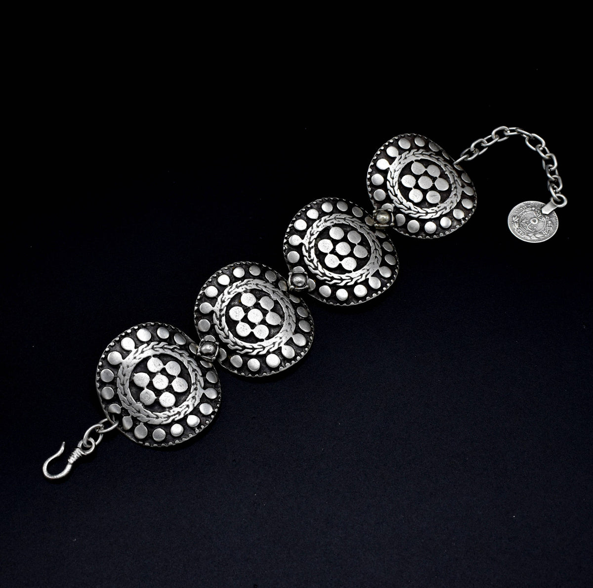Handmade Pewter  Dot Bracelet - 2664