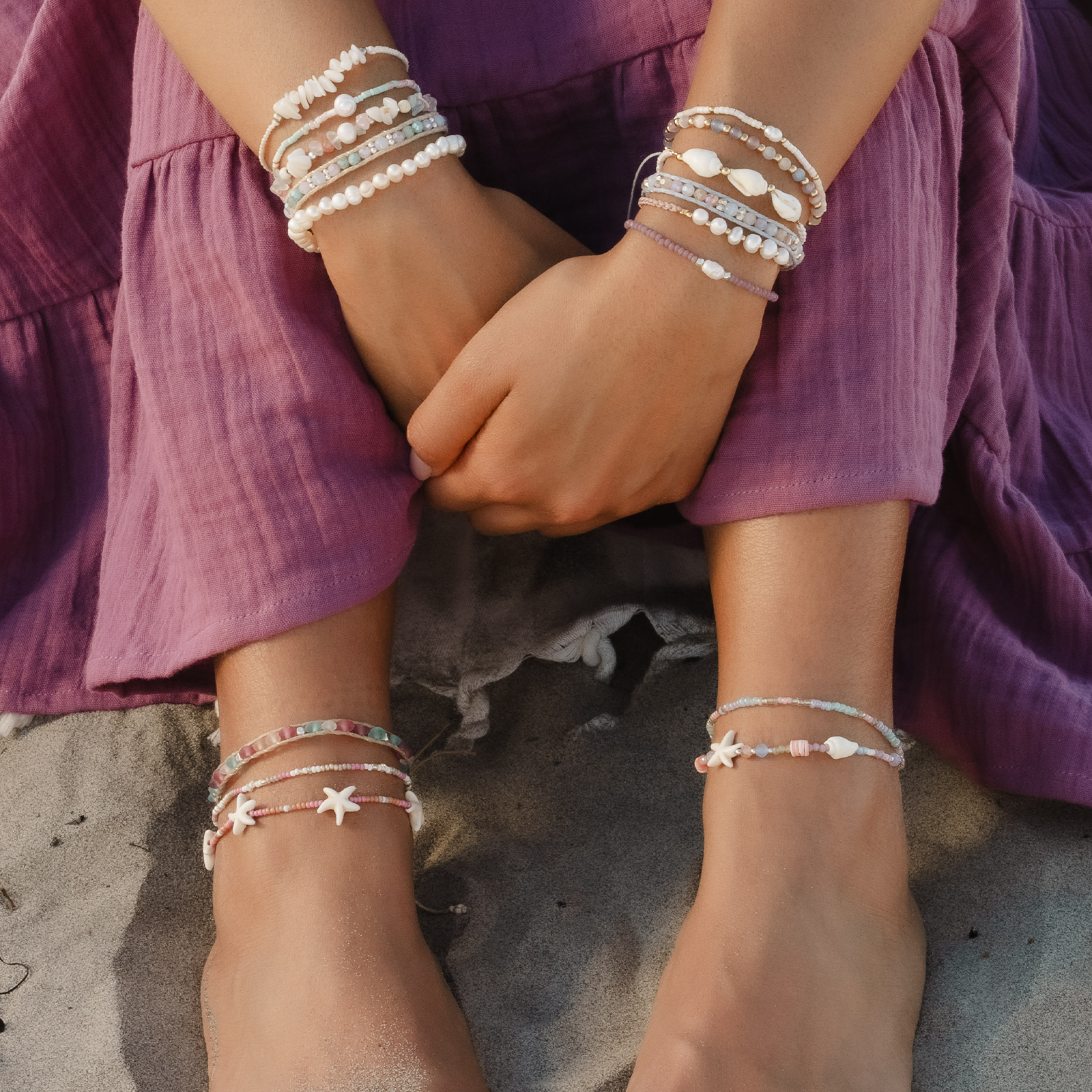 Angel Fish Sea Glass Anklet