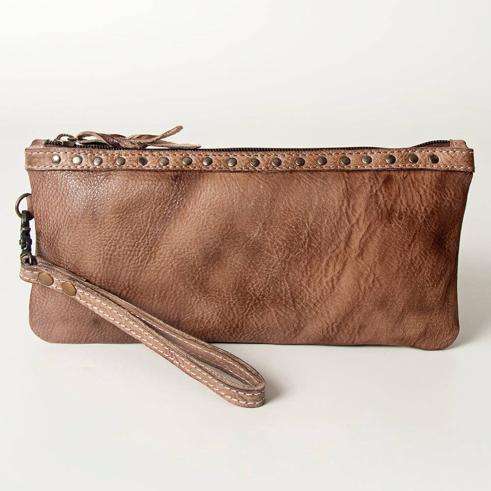 NMBG101 Wristlet Genuine Leather women bag western Bag