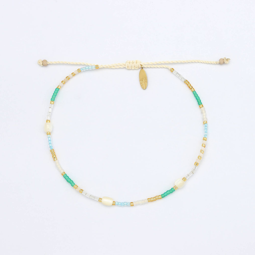 Golden Hour Colourful Beaded Anklet Collection, Surf Jewelry