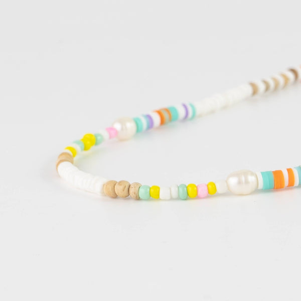 Mentawai Islands Surfer Necklace, Colourful Beaded Choker