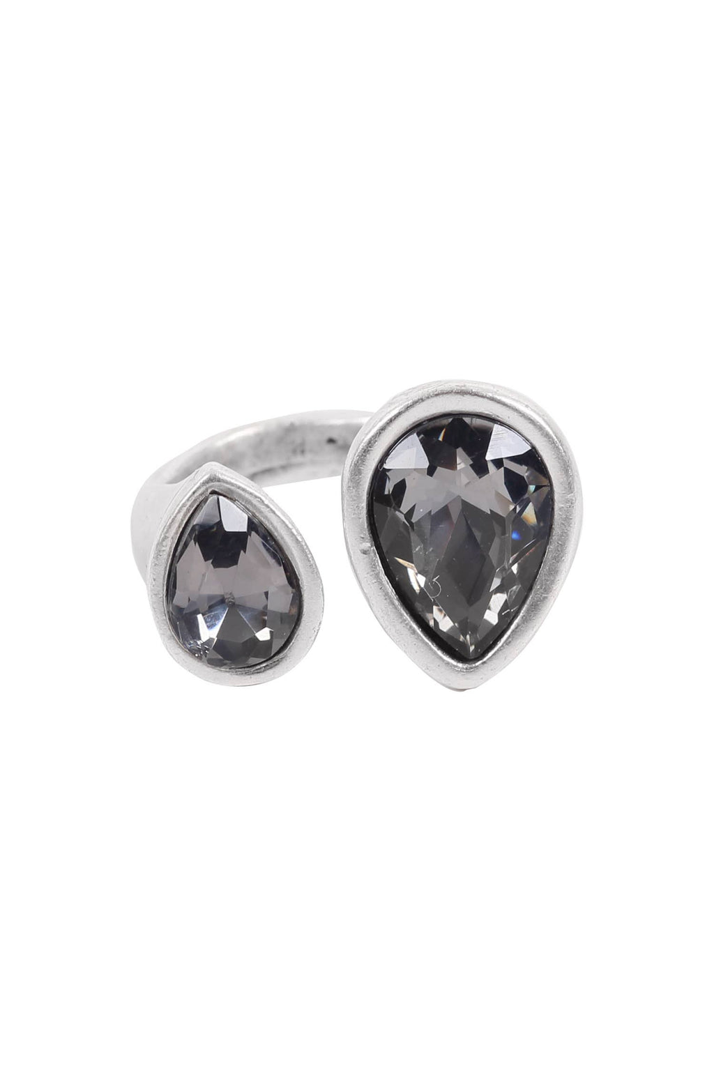 Handmade Crystal Brass Ring - 6845