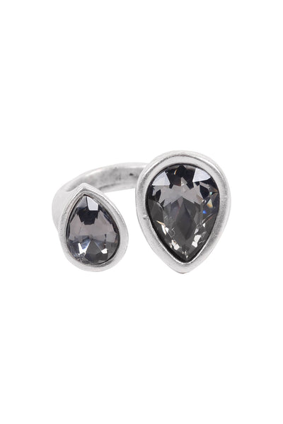 Handmade Crystal Brass Ring - 6845