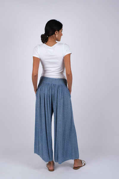 Bohemian Earthy Tone Wide Leg Pants