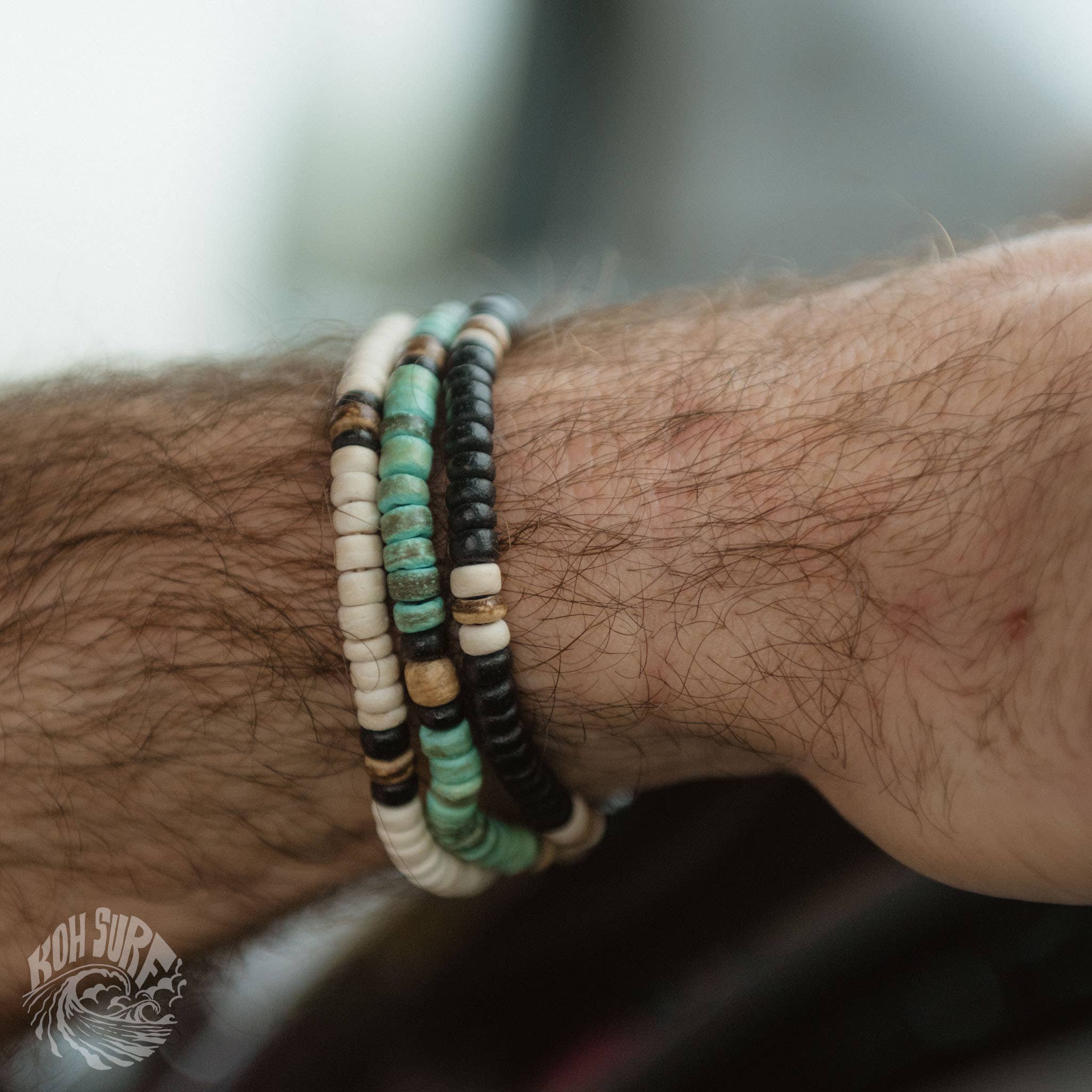 Katu Wooden Beaded Bracelet, Surf Bracelet by Koh Surf