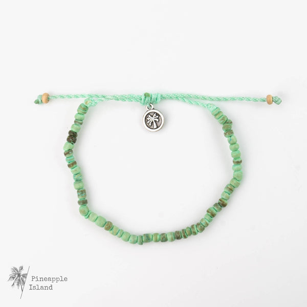 Coconut Beach Bracelet, Beaded Bracelet, Adjustable Bracelet