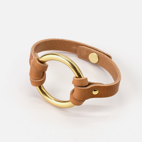 RANGE LTHR Equestrian-Inspired Chinati O-Ring Leather Bracelet