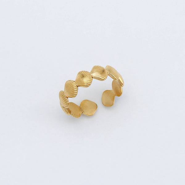 Ocean Treasure Ring, Dainty Waterproof Gold Ring
