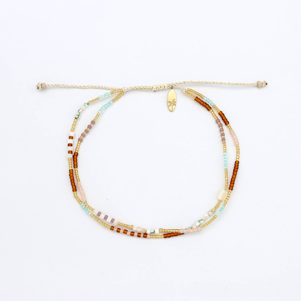 Golden Hour Colourful Beaded Anklet Collection, Surf Jewelry