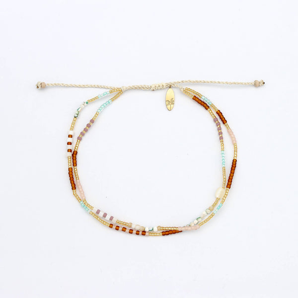 Golden Hour Colourful Beaded Anklet Collection, Surf Jewelry