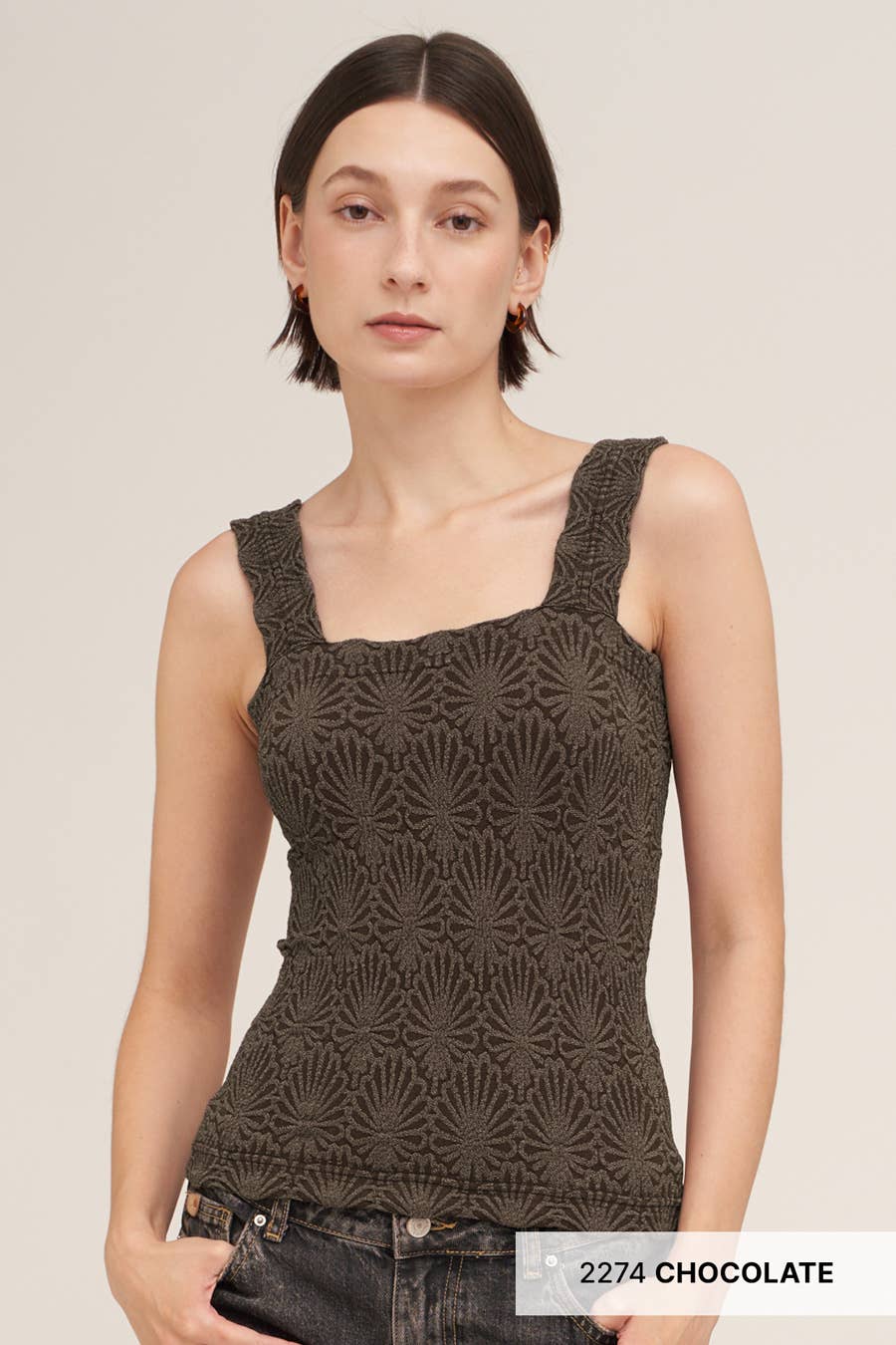 Lace Textured Square Top