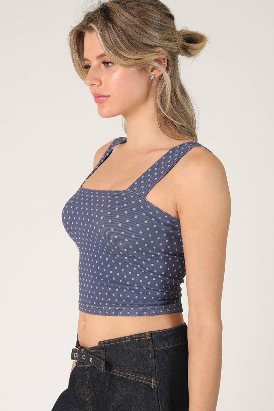 NS8532 - Polka Dot Square Crop Top