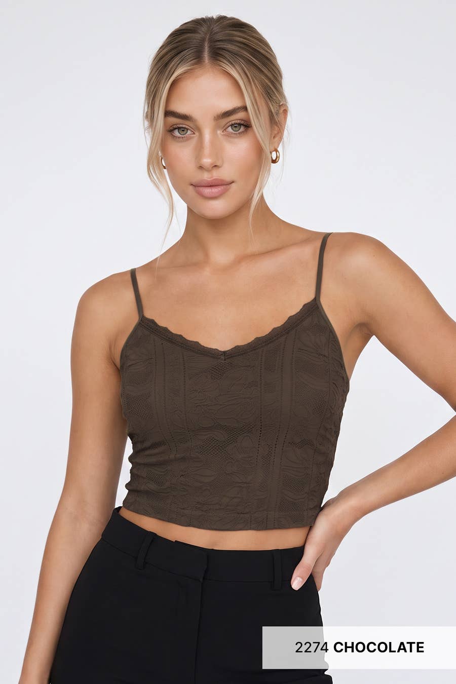 NS8384 - Double Lace Trim Cami