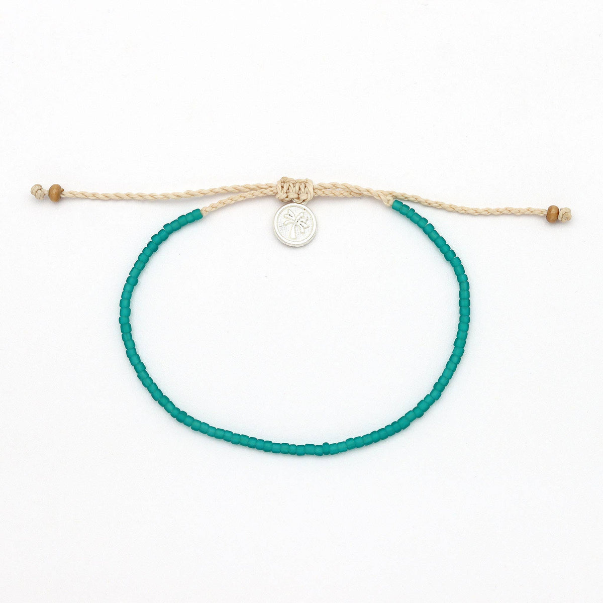 Ka'anapali Frosted Glass Beaded Anklet, Surf Ankle Bracelet