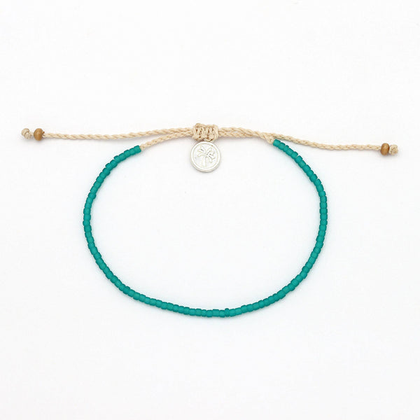 Ka'anapali Frosted Glass Beaded Anklet, Surf Ankle Bracelet