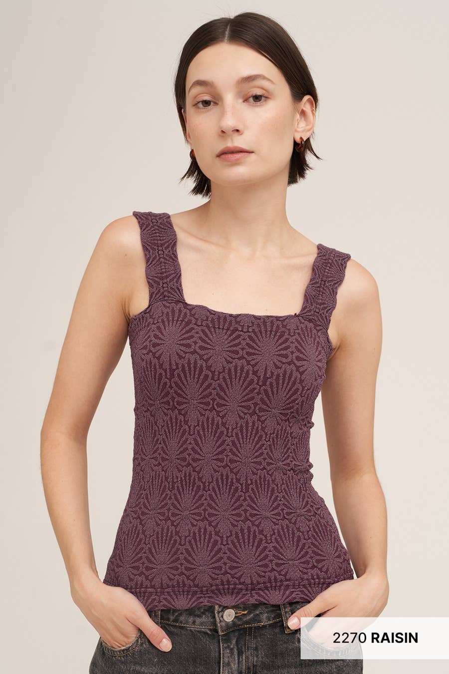 Lace Textured Square Top