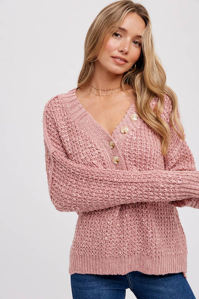 THERMAL HENELY SWEATER TOP