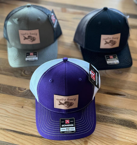 SFBC Snapback Trucker 112/115 Hat - Fish LEATHER