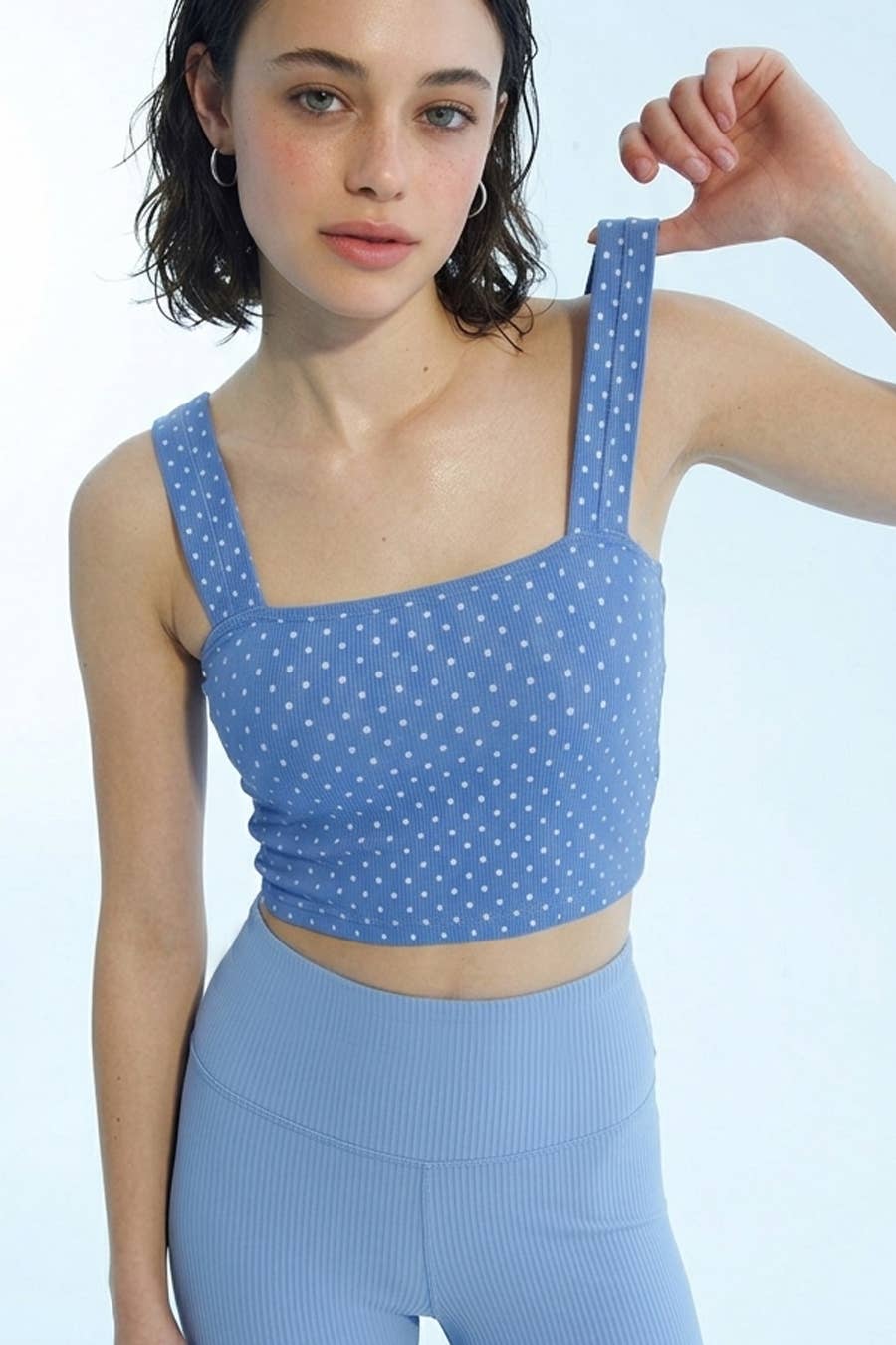NS8532 - Polka Dot Square Crop Top