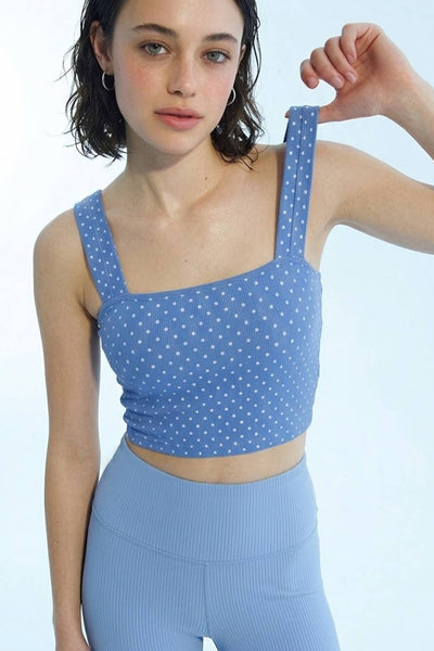 NS8532 - Polka Dot Square Crop Top
