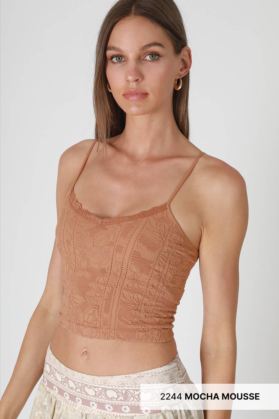 NS8384 - Double Lace Trim Cami