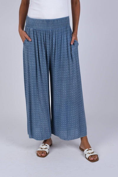 Bohemian Earthy Tone Wide Leg Pants