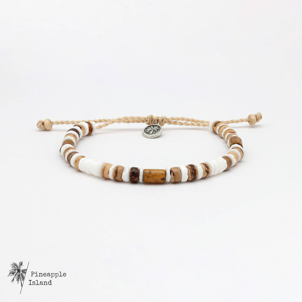 Nusa Lembongan Wood Bead Surf Bracelet, by Pineapple Island