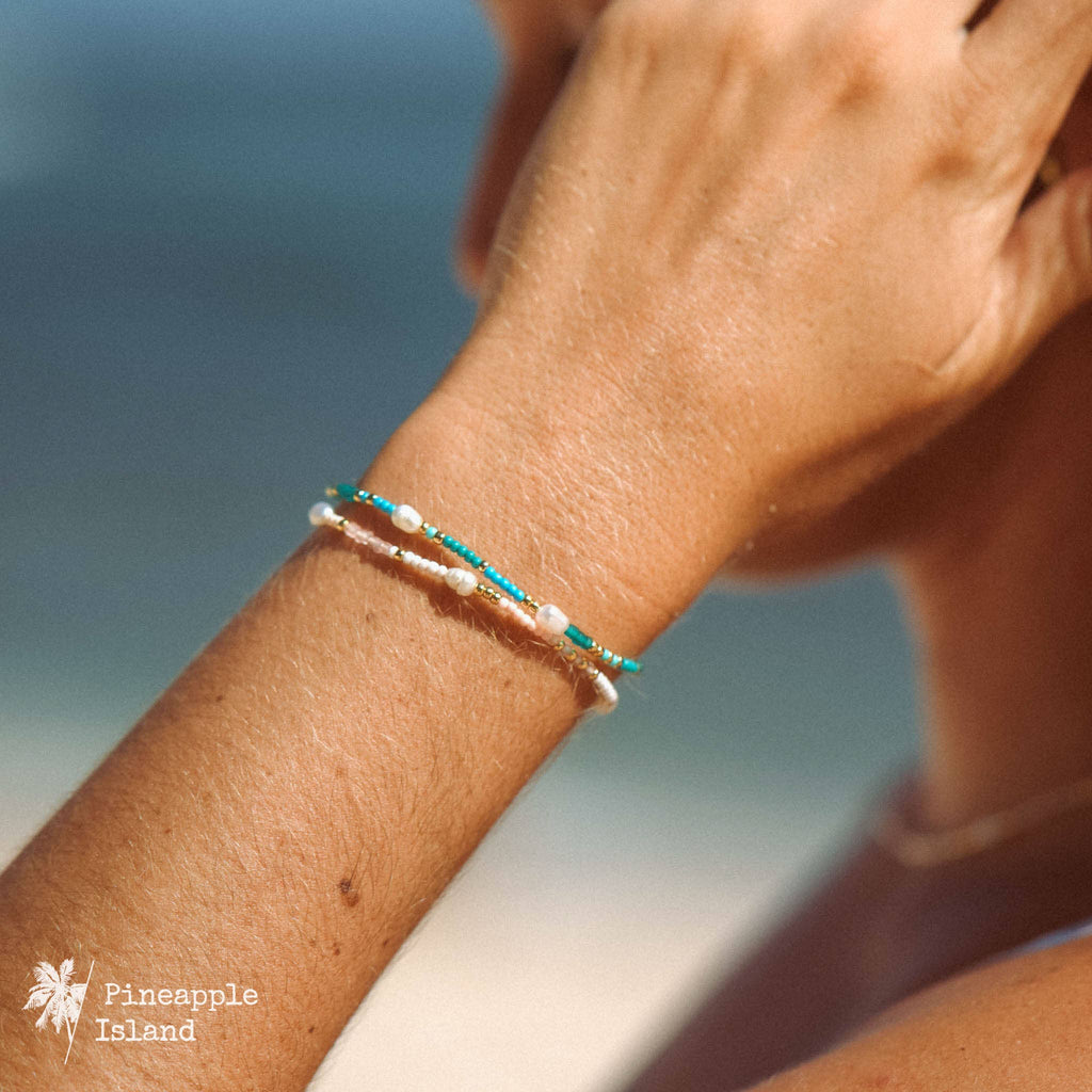Ombak Pearl Beaded Surf Bracelet by Pineapple Island, Giada Collection