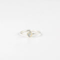 Gemstone Adjustable Ring, Dainty Silver Stacking Ring