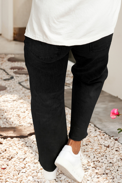 LDC Frayed Cropped Light Wash Jeans | S-4X