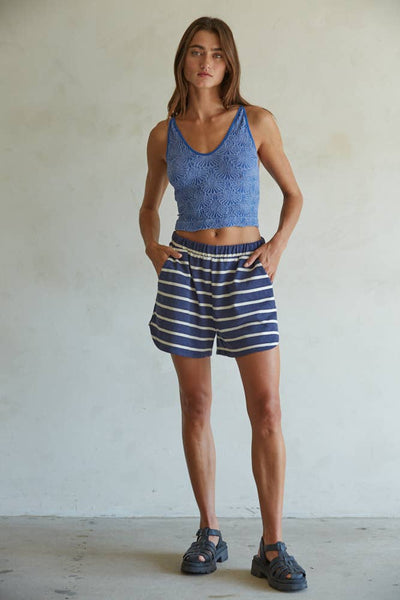 S1242A | Knit Modal Nylon Spandex Seamless Jacquard Tank